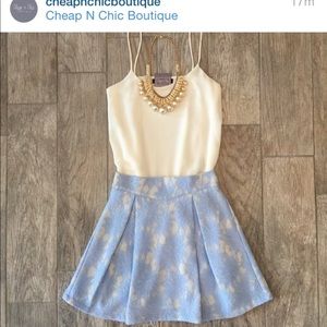 Light blue skirt with lining